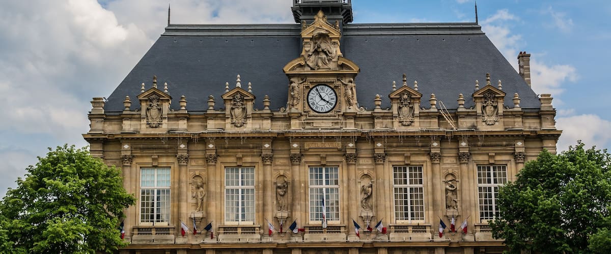 Town hall of Ivry-sur-Seine (Hotel de ville, 1896). France.