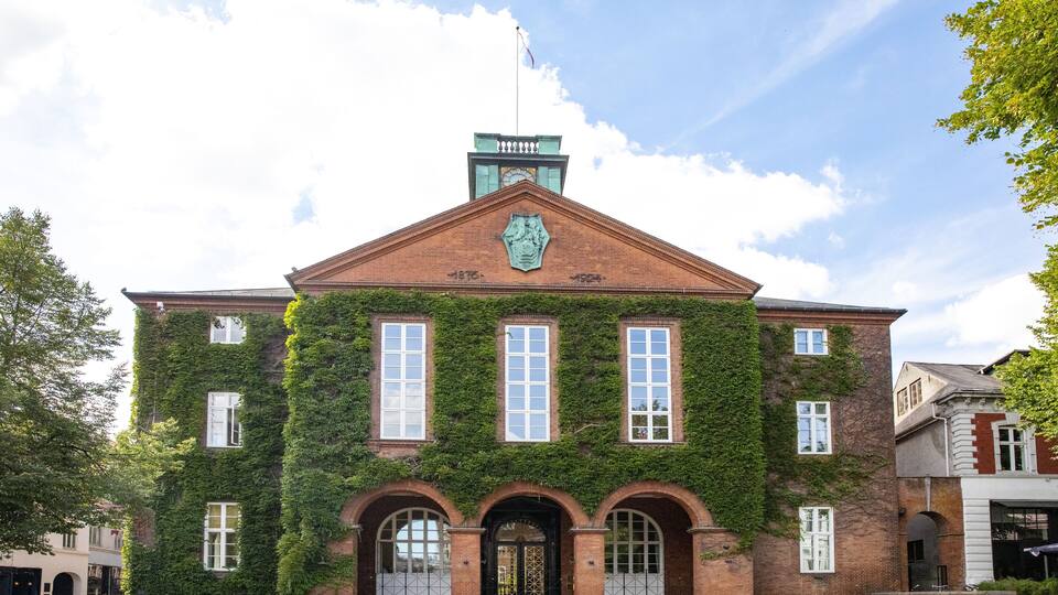 Old building (Kolding town hall) in Kolding city Denmark,scandinavia,Europe