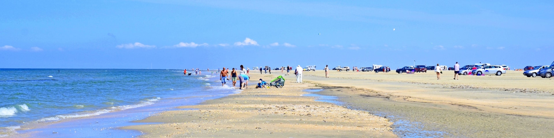 Tourismus am Nordseestrand der Insel Rømø in Dänemark