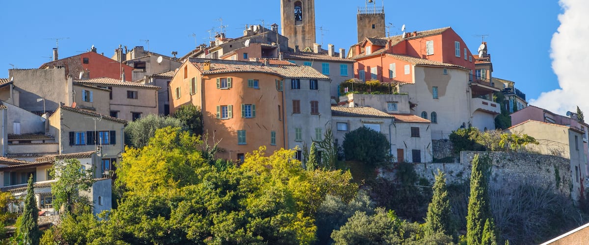 Biot village, South of France, exterior daytime view