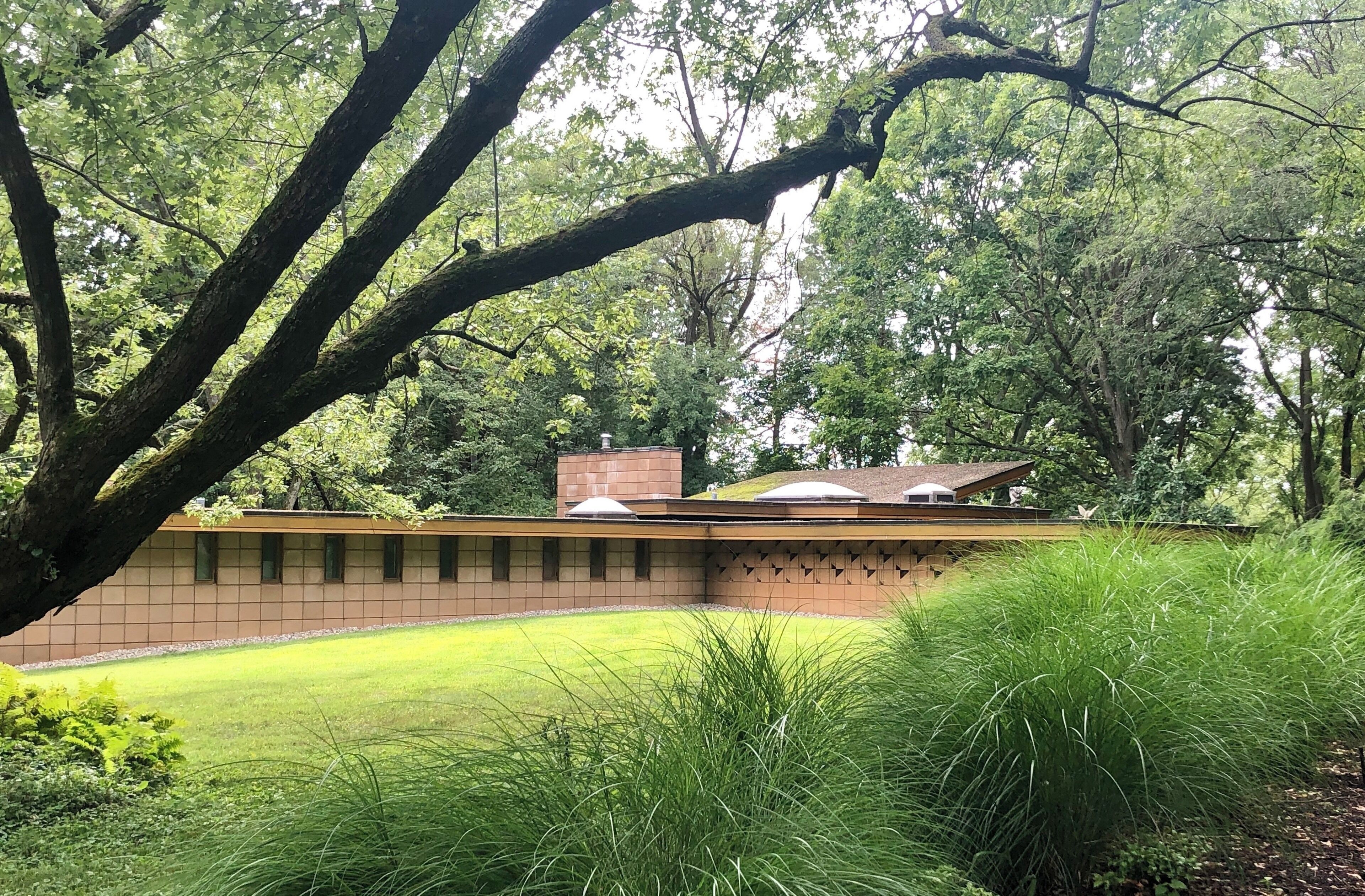 The home was the first of the four built in Parkwyn Village and is constructed of concrete blocks, with interior trim of red Tidewater cypress.  The plan had several irregular protrusions that give it a pinwheel effect.  A playroom with basement was added in 1960 by John Howe of Taliesin Associated Architects.

The homes are all individually owned and not open to the public. Driving around the neighborhood to check them out was pretty interesting.