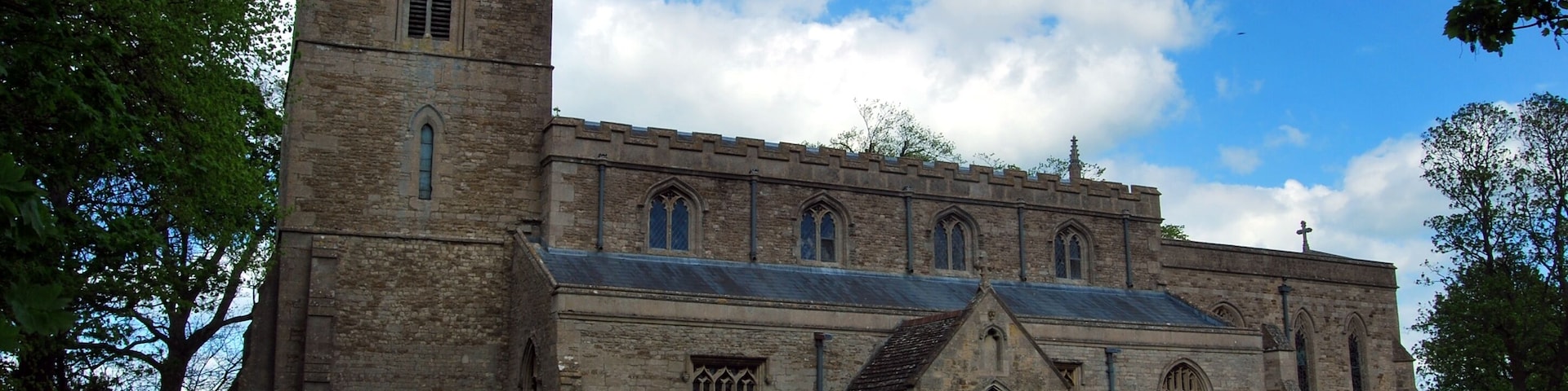 Church of England parish church of St Andrew, Hambleton, Rutland: view from the south