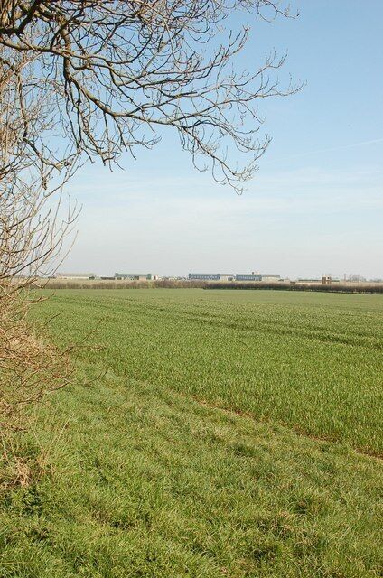 R.A.F. Cottesmore View across fields to R.A.F.Cottesmore.