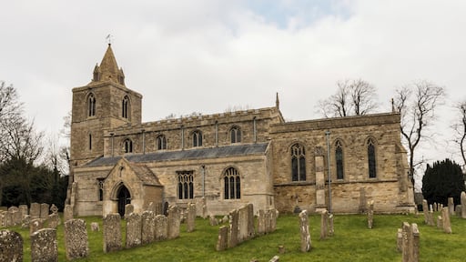 The core of the church, nave and aisles, dates from the Norman period, around 1100. The tower and porch were added in the early 13th century, in Early English style. In the first half of the 15th century the clerestory was added and new windows inserted in the aisles and the east end of the chancel. The final major construction period was the rebuilding of the chancel in 1892.