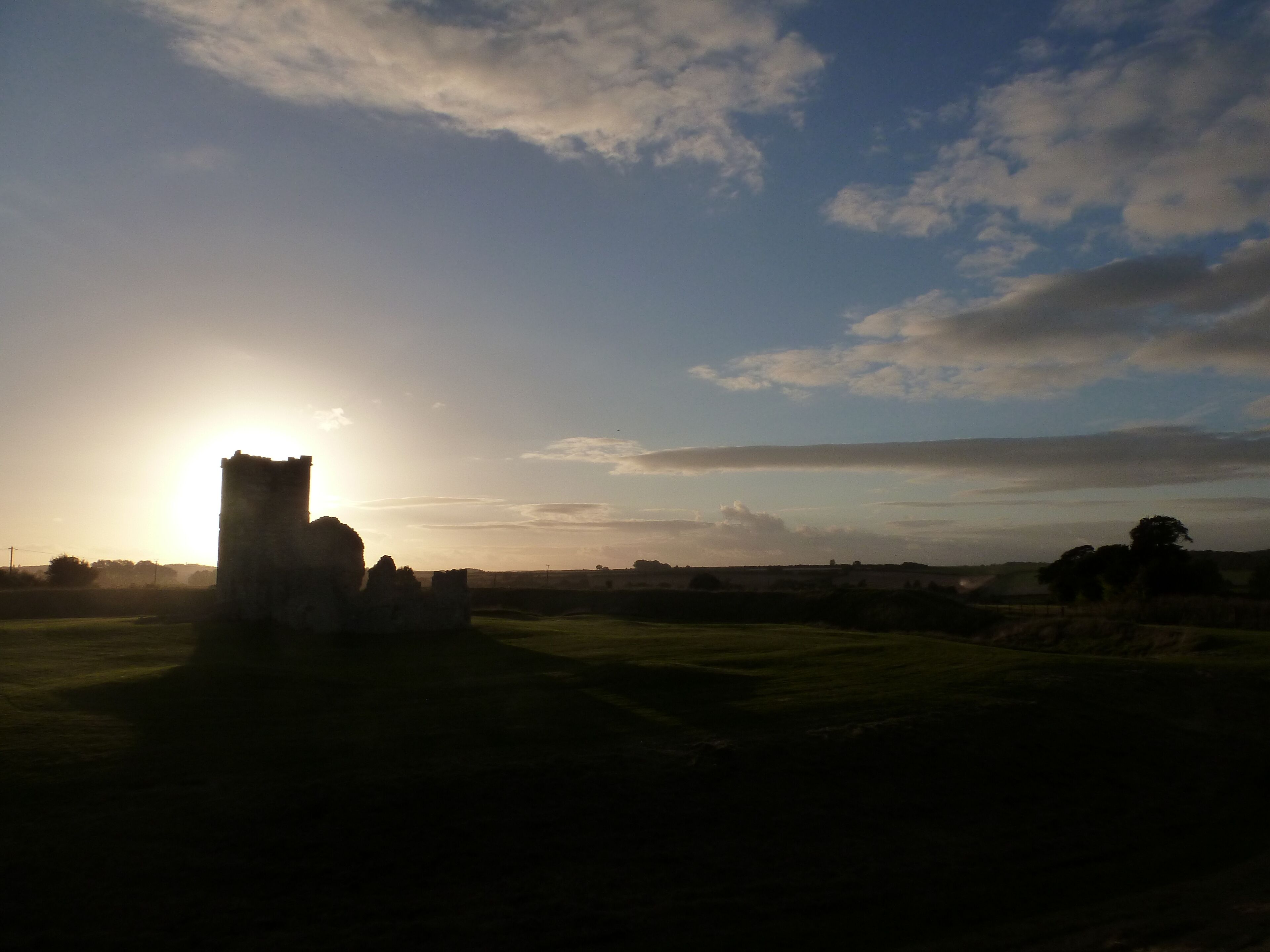 Knowlton Church and Earthwork at Sunset