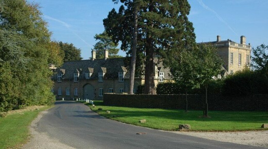 Bruern Abbey, near to Bruern Abbey, Oxfordshire, Great Britain. Bruern Abbey viewed from the rear, today this country house is a boarding school.