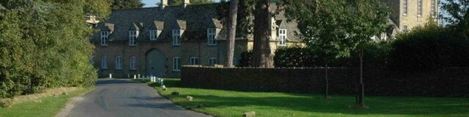 Bruern Abbey, near to Bruern Abbey, Oxfordshire, Great Britain. Bruern Abbey viewed from the rear, today this country house is a boarding school.