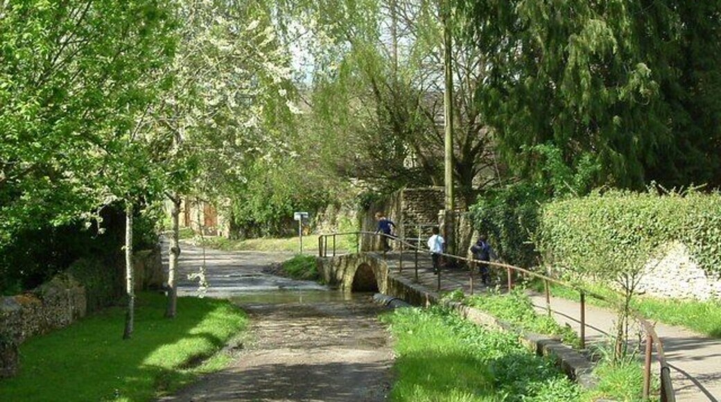 Ford where Mill Lane crosses the River Dorn at Middle Barton, Oxfordshire