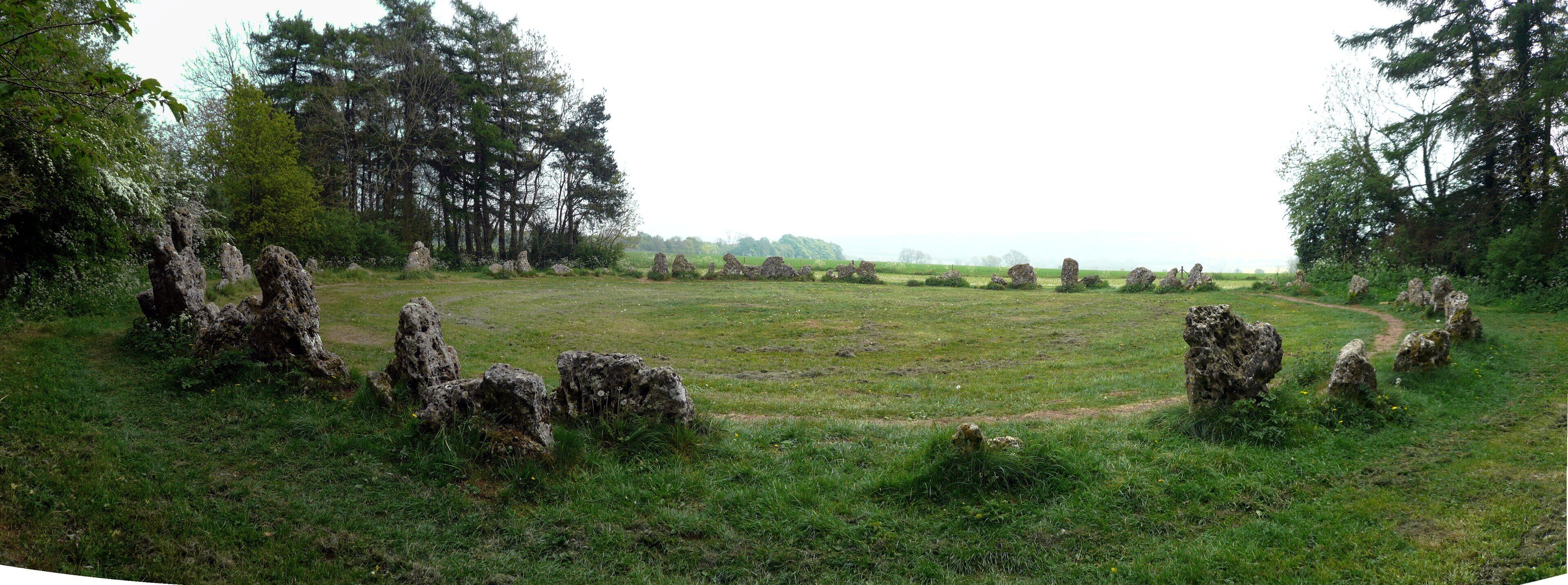 The King's Men, Rollright Stones, Nr. Little Rollright, Oxfordshire/Warwickshire border. Panorama.