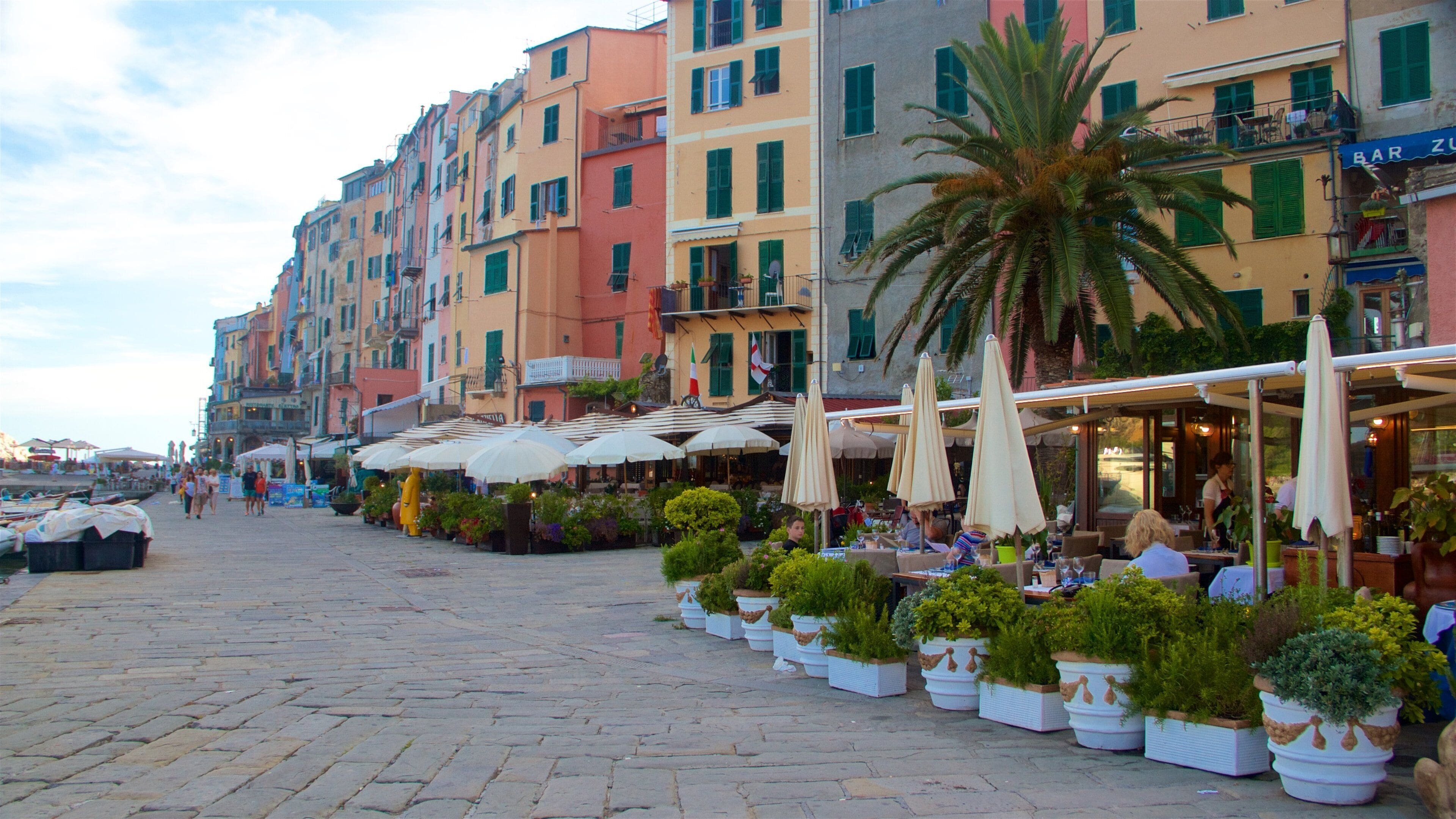 Cinque Terre which includes outdoor eating and a city