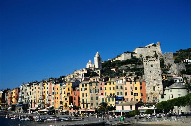 Italy, Liguria, Portovernere, waterfront
