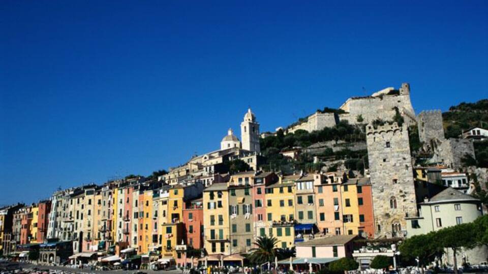 Italy, Liguria, Portovernere, waterfront