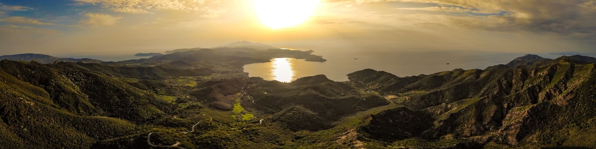 Sunset on Elba
The Island of Elba is the third largest Italian island after Sicily and Sardinia and is the largest in the Tuscan Archipelago. Elba has a coastline of 147 km. Elba is especially remembered for having been the home of Napoleon Bonaparte during his 1814 exile. Eight picturesque little towns (Portoferraio, Marciana, Marciana Marina, Campo nell'Elba, Capoliveri, Porto Azzurro, Rio nel'Elba and Rio Marina) are scattered over a rugged land, hilly and mountainous for the most part with the main mountain (Monte Capanne) 1019 metres high,
