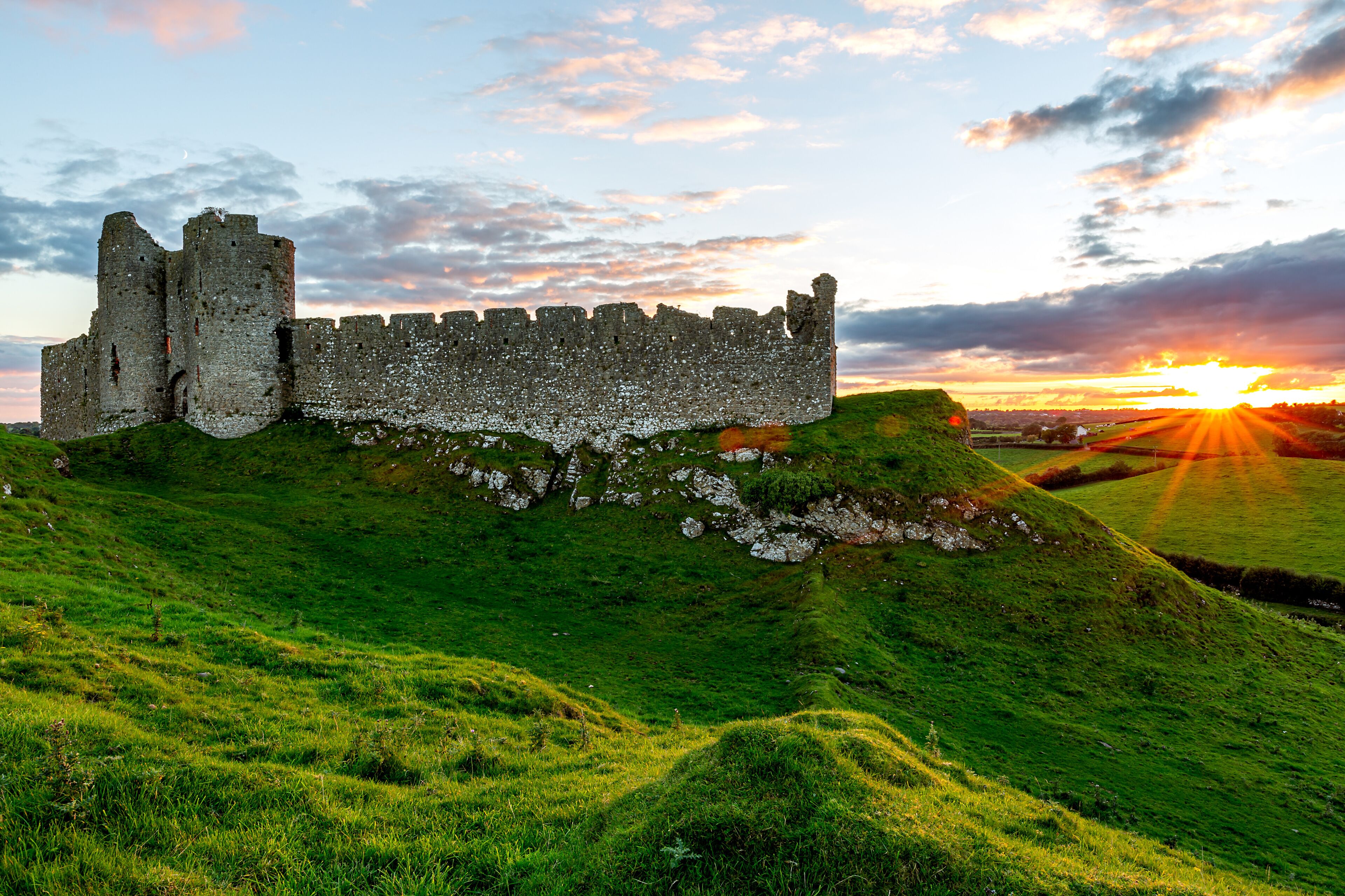 Gorgeous Sunset Over Roche Ruins, Dundalk, Co. Louth, Ireland 