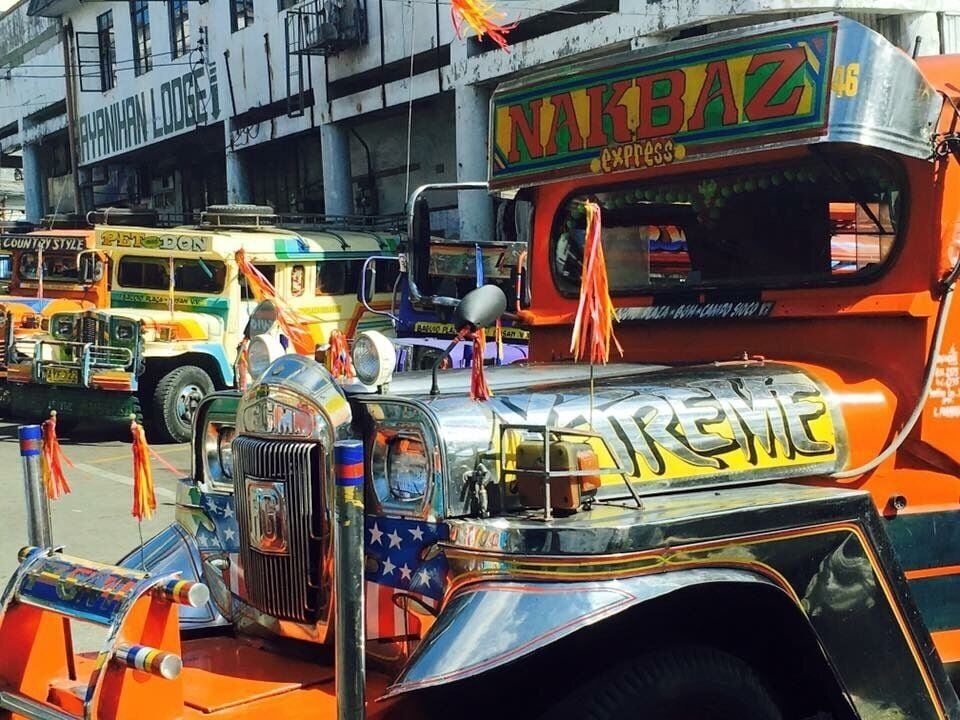 The Public Passenger Jeepney. It's how we ride in style, only in the Philippines!!😊😊