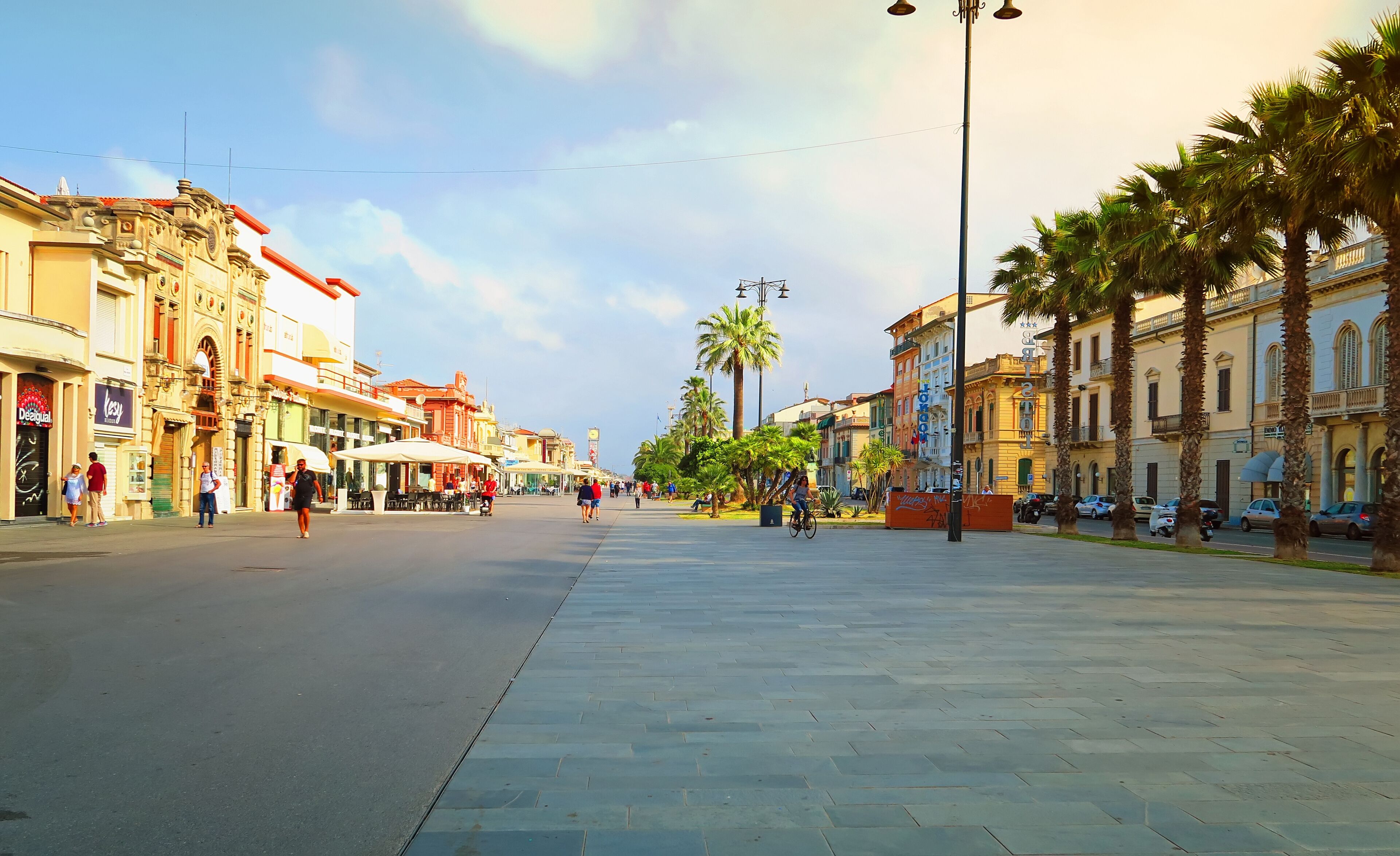Viale Regina Margherita in Viareggio,Italy