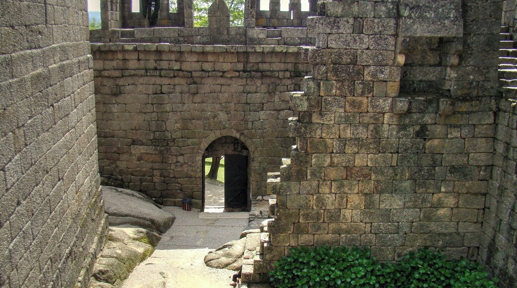 #Castelo #castle #Guimaraes #Portugal
O Castelo de Guimarães começou por um mosteiro mandado construir por Mumadona Dias no século X, antes, portanto, da formação de Portugal. Como os ataques dos mouros eram frequentes decidiram construir uma muralha para proteger a comunidade e os monges que viviam no seu interior. Foi esta fortaleza que deu origem ao Castelo de Guimarães. Mais tarde, no século XII, foi neste castelo que nasceu Dom Afonso Henriques que viria a ser o primeiro rei de Portugal. Com a falta de uso o castelo foi-se degradando. Recentemente foi recuperado e classificado como Monumento Nacional. É também considerado Patrimônio Mundial pela UNESCO. Um lugar cheio de história e que foi berço de Portugal. Não é à toa que em um pedaço da muralha original tem os dizeres “Aqui nasceu Portugal”.
The Castle of Guimarães began with a monastery built by Mumadona Dias in the 10th century, before, therefore, the formation of Portugal. As the attacks of the Moors were frequent they decided to build a wall to protect the community and the monks that lived inside. It was this fort that gave origin to the Castle of Guimarães. Later, in the twelfth century, it was in this castle that Dom Afonso Henriques was born. Some years after he would become the first king of Portugal. With the lack of use the castle was degrading. Recently it was recovered and classified as National Monument. It is also considered World Heritage by UNESCO. A place full of history and that was cradle of Portugal. It is no wonder that in a piece of the original wall has the words "Here was born Portugal".