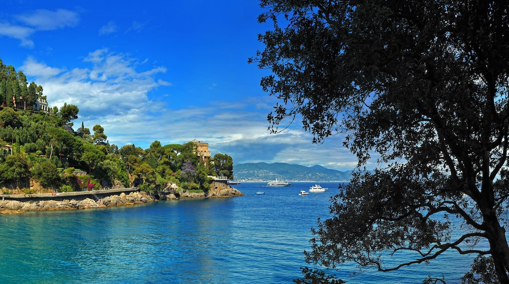panoramic view of Italian Riviera gulf near Santa Marherita