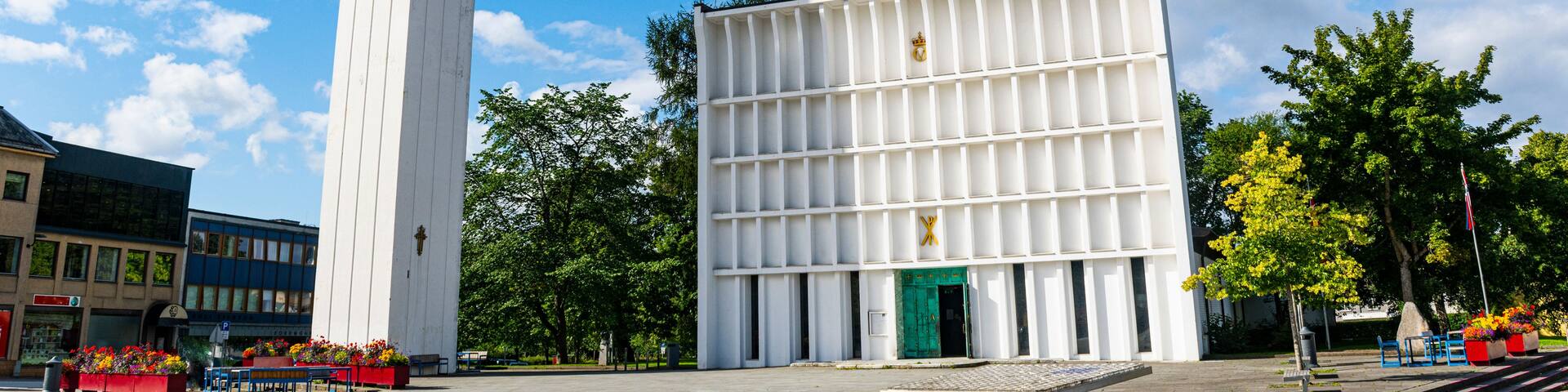 Church in Steinkjer, Kystriksveien, Norway