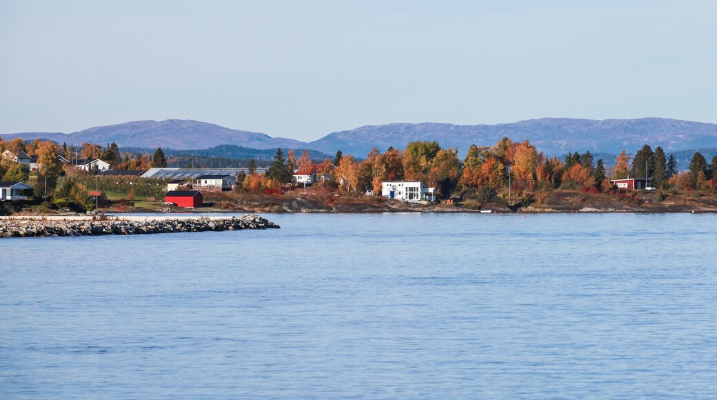 Coastal Norwegian landscape photography taken on a sunny day