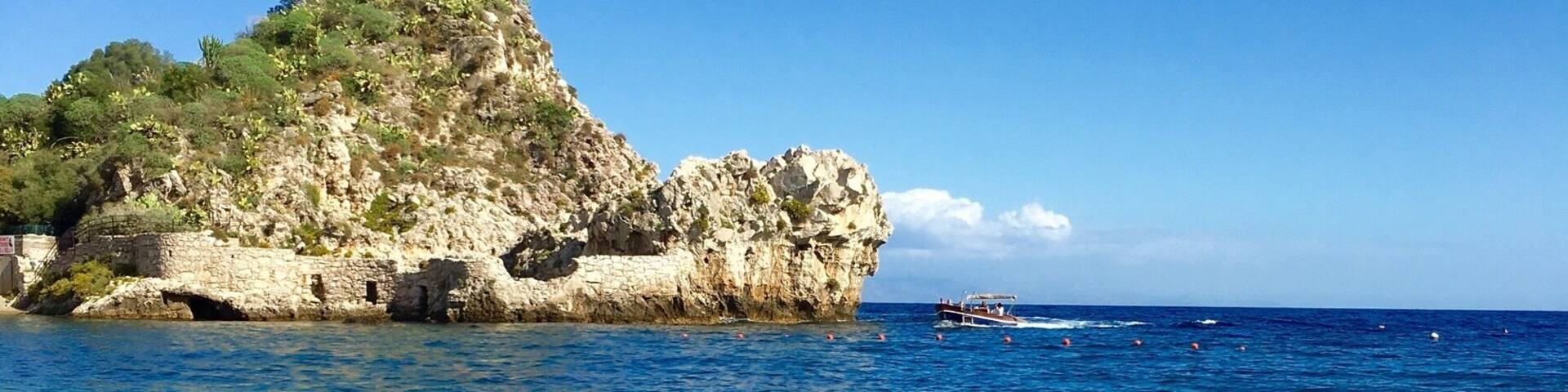 Lido Mazzarò, at Taormina, Sicily