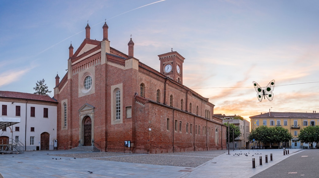 Alessandria - The church Chiesa di Santa Maria di Castello at dusk.