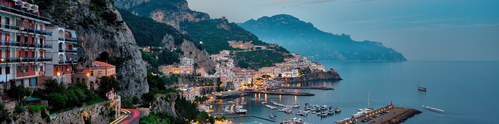 Dusk of the Amalfi Coast.