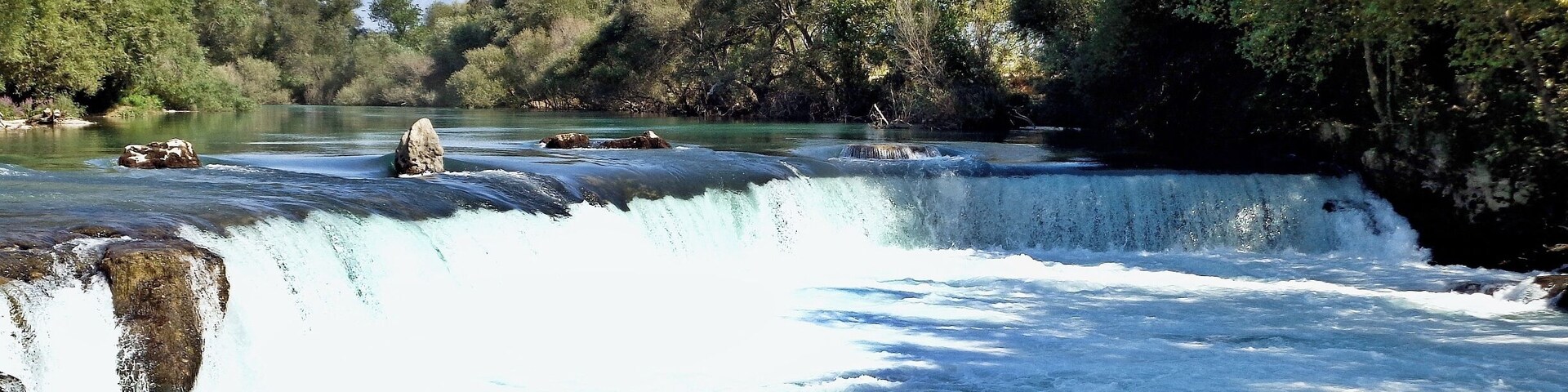 Waterfall at Manavgat- Turkey.
Took a trip to see the waterfall followed by a river cruise along the Manavgat River. The water is a lovely blue-green colour.
