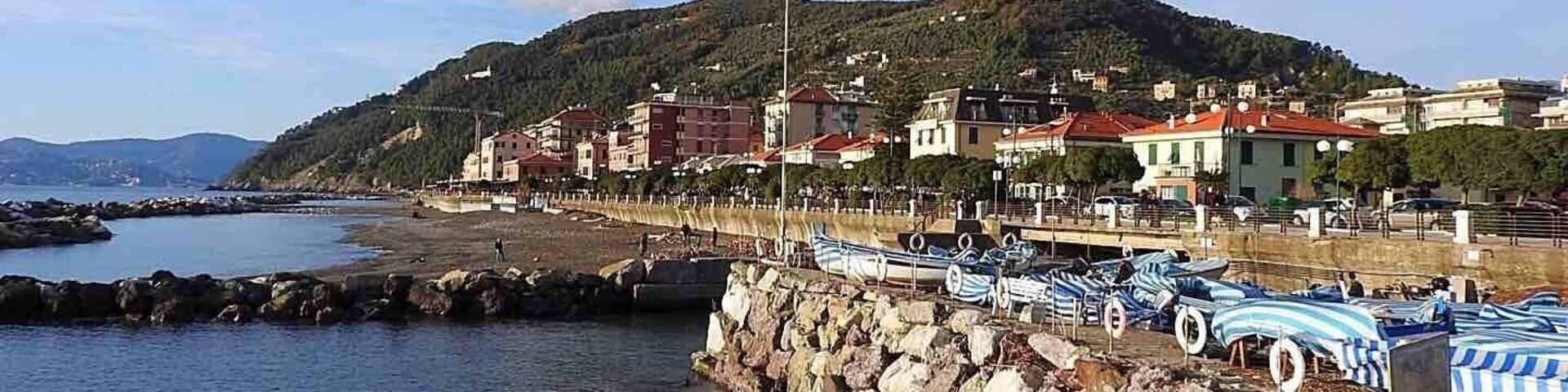 A stroll along the coastline of Chiavari, Italy. December 2018.