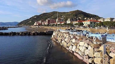 A stroll along the coastline of Chiavari, Italy. December 2018.