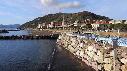 A stroll along the coastline of Chiavari, Italy. December 2018.