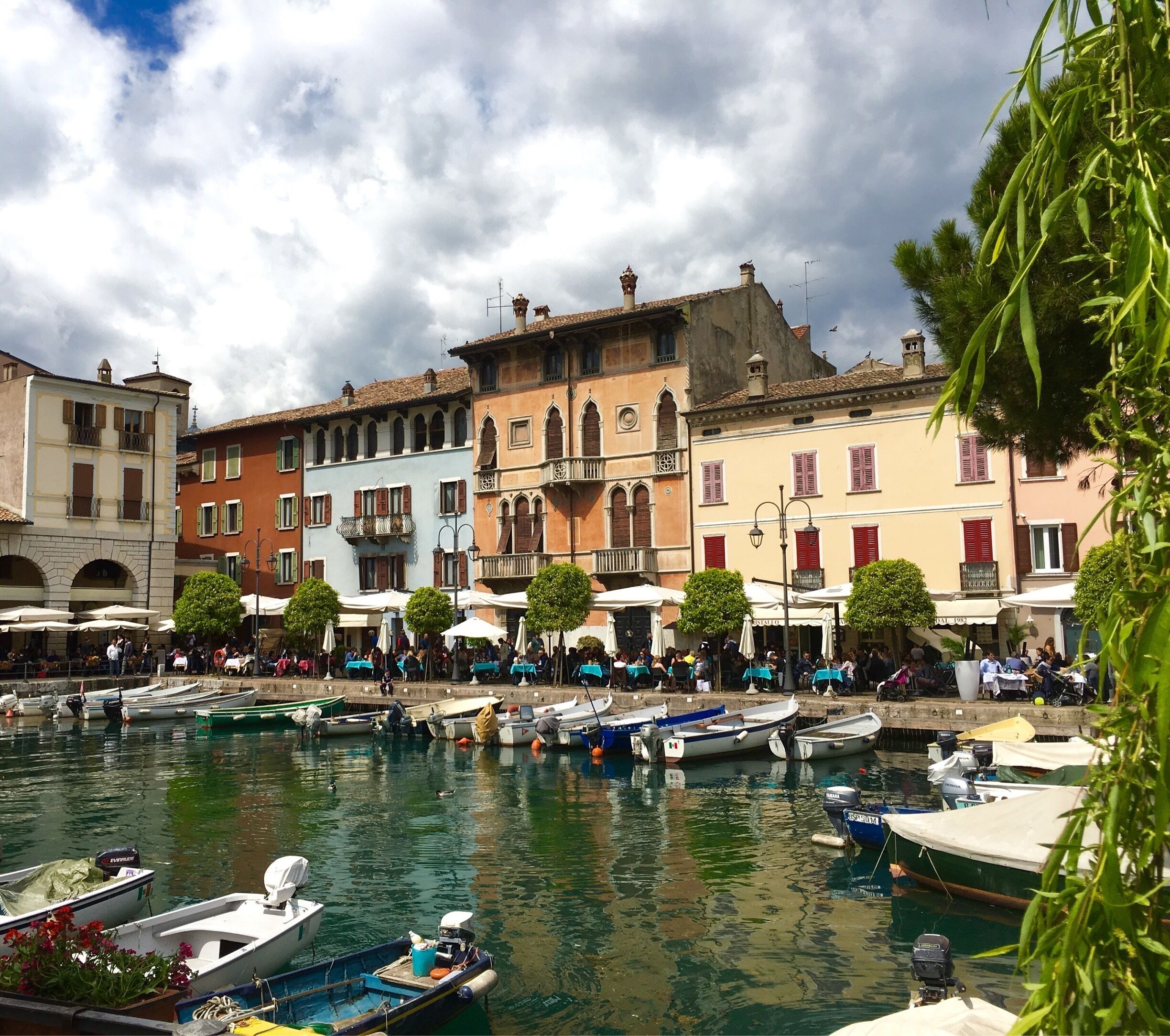 Beautiful old harbour at Desenzano, Lake Garda
