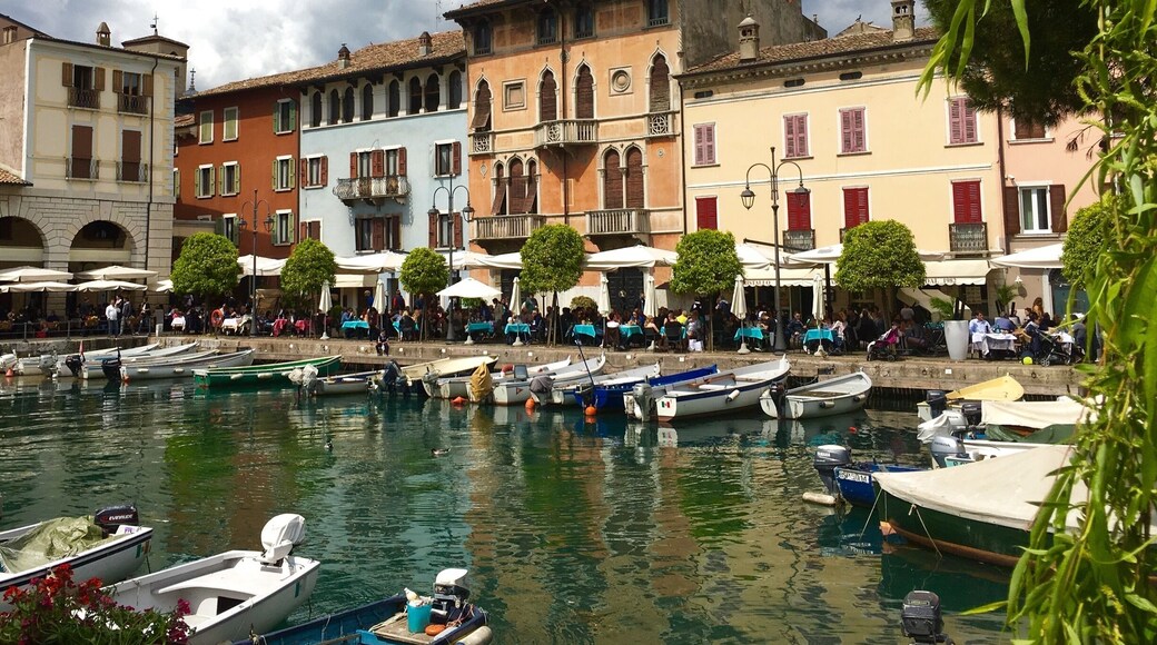 Beautiful old harbour at Desenzano, Lake Garda