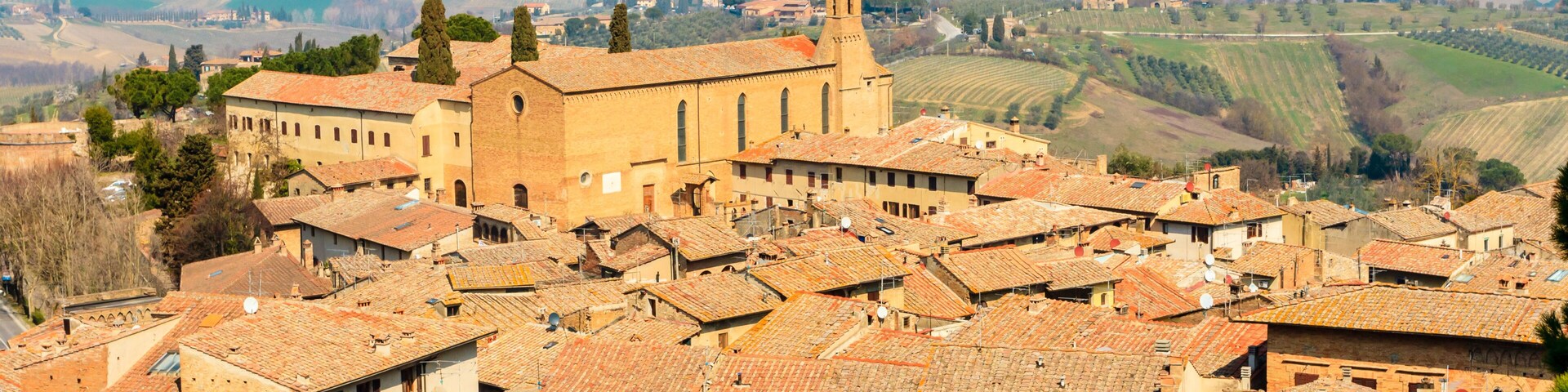 Beautiful view of small town Fiesole in Italy, Tuscany, Europe