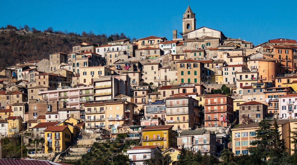 FIUGGI, Italy, View of the old Town on the Hill