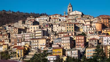 FIUGGI, Italy, View of the old Town on the Hill