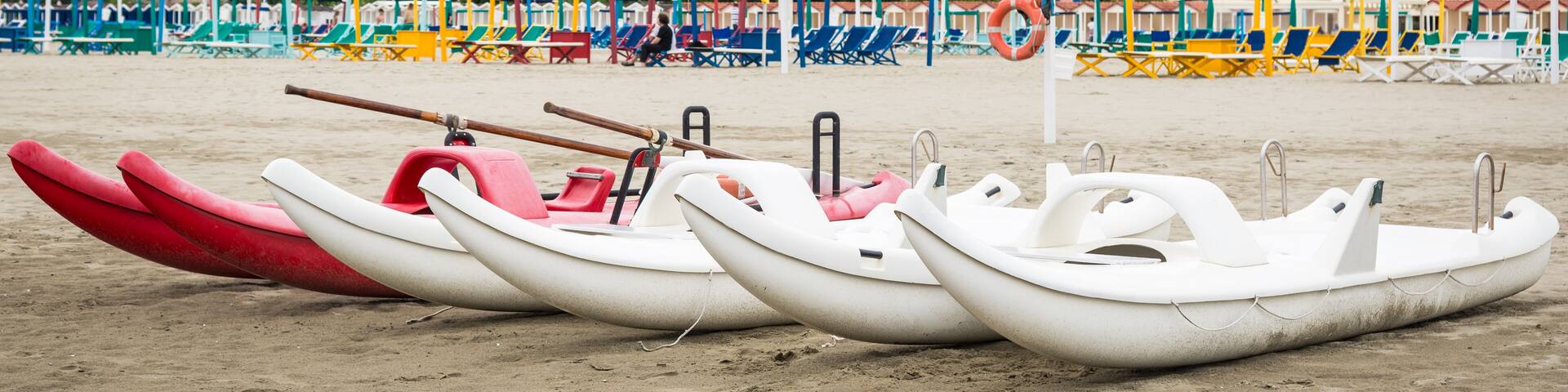 Forte dei Marmi sand beach, Versilia cost, Tuscany, Italy