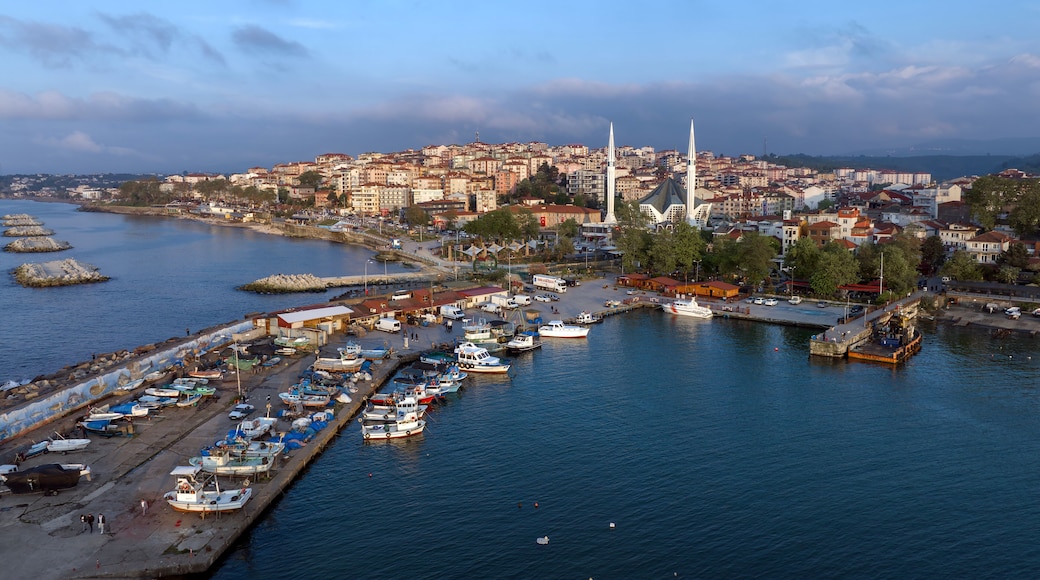 Akcakoca Town coastal view in Duzce Province