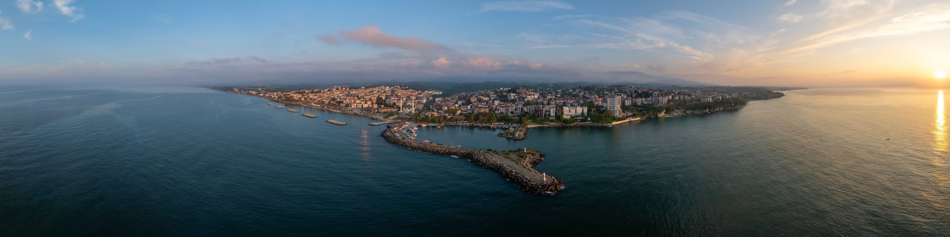 Akcakoca Town coastal view in Duzce Province