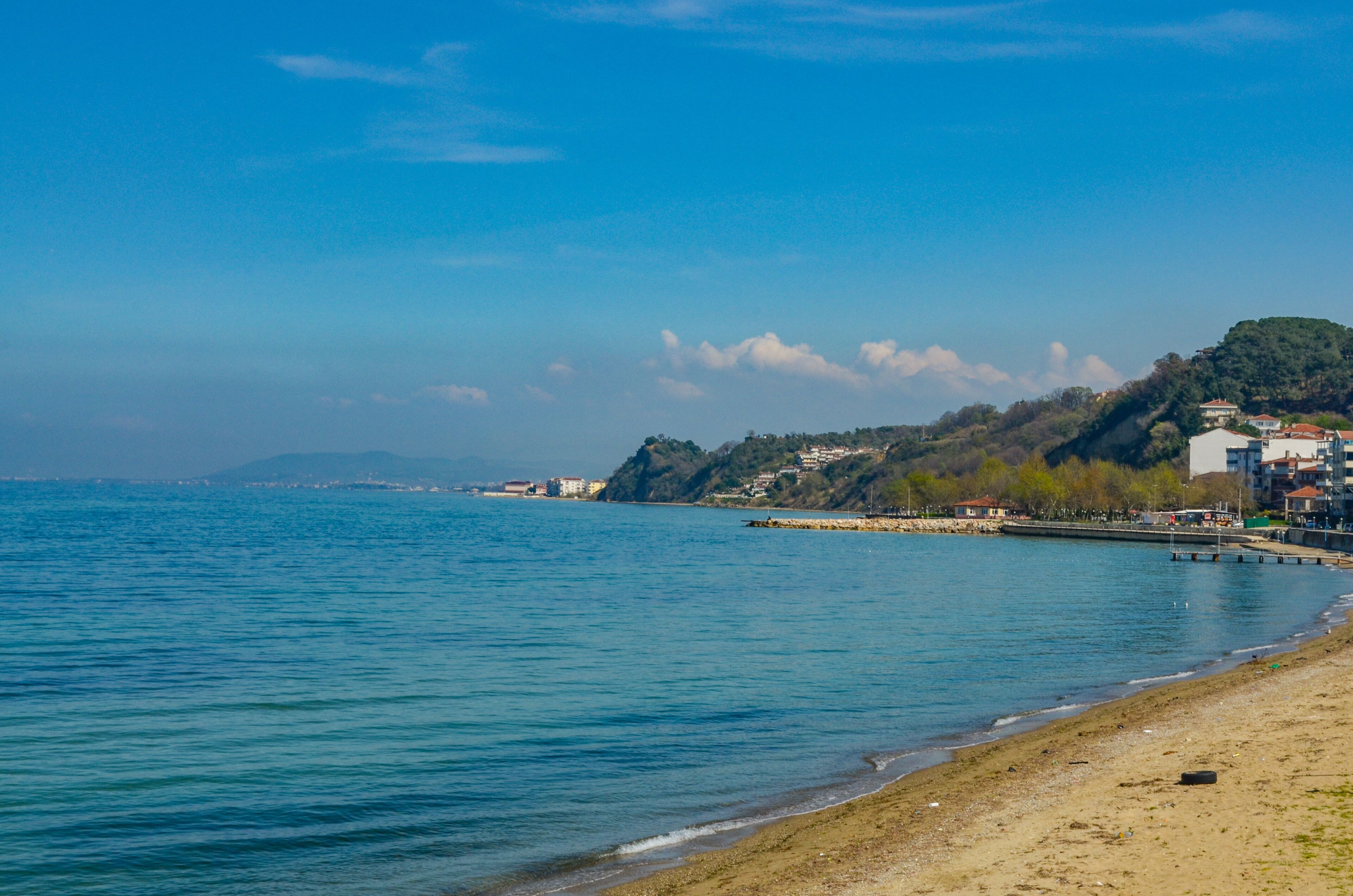 Marmara sea coast in Koru (Yalova province, Turkiye)