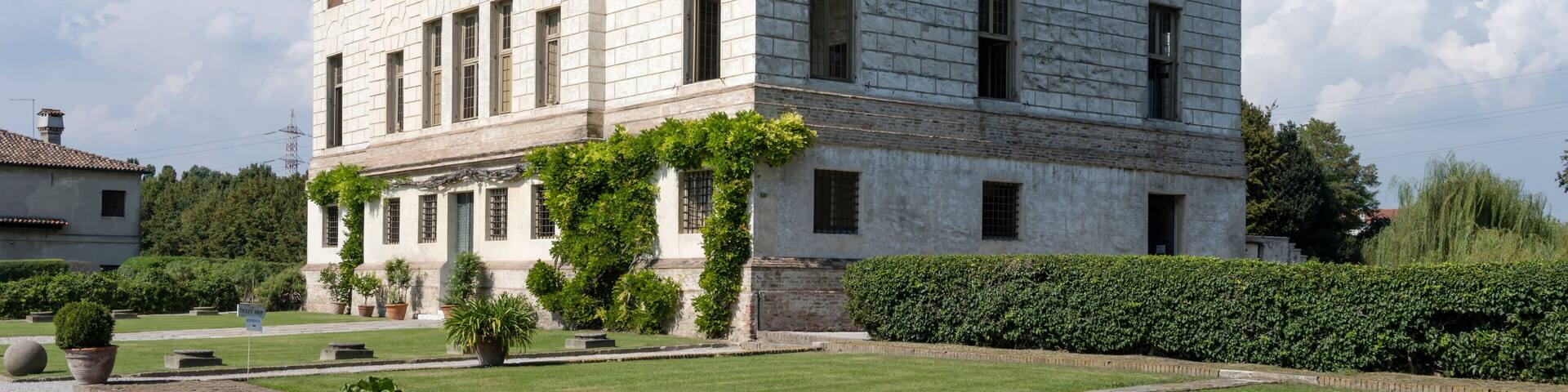 south eastern facade of Foscari manor house on Brenta canal, Mira, Italy