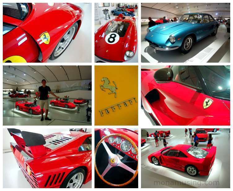 The large main exhibit hall had more expensive shiny red machines in one room than I’ve ever seen before. There were models from every decade, including some very rare vintage ones.

It was just a five minute walk from Modena train station to the museum, and it was easy to find using the handy signs posted just for tourists like us.