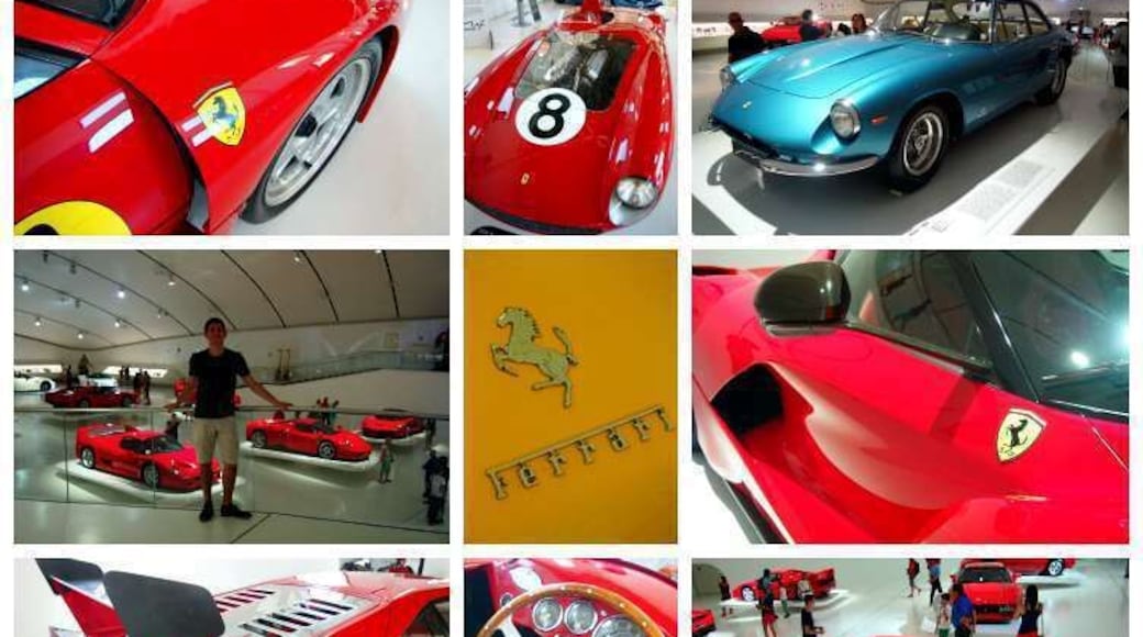 The large main exhibit hall had more expensive shiny red machines in one room than I’ve ever seen before. There were models from every decade, including some very rare vintage ones.
It was just a five minute walk from Modena train station to the museum, and it was easy to find using the handy signs posted just for tourists like us.