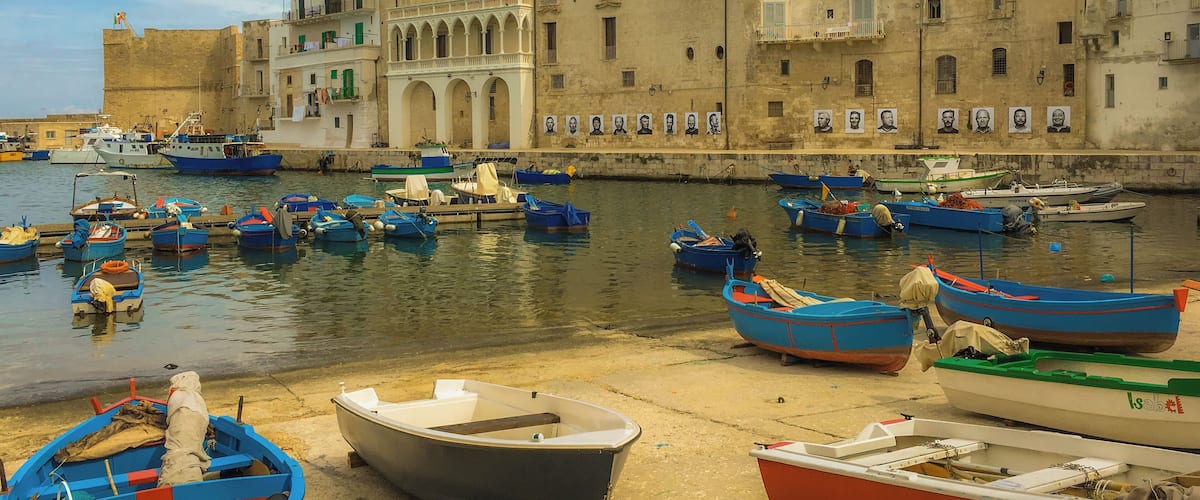 This photo was taken in Monopoli, Italy, during its photography festival, which features exhibits in the steets, abandoned churches and all over town. An amazing unknown destination in Puglia.