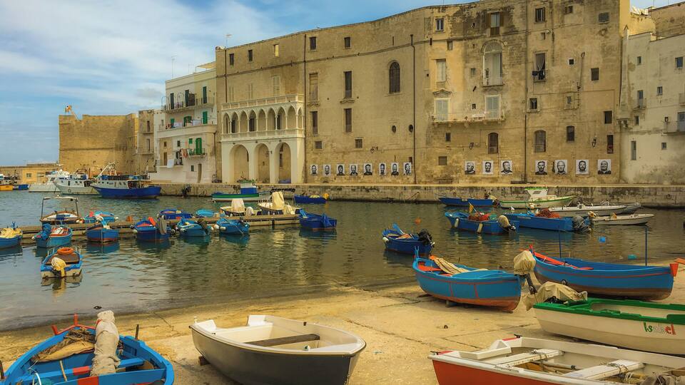This photo was taken in Monopoli, Italy, during its photography festival, which features exhibits in the steets, abandoned churches and all over town. An amazing unknown destination in Puglia.