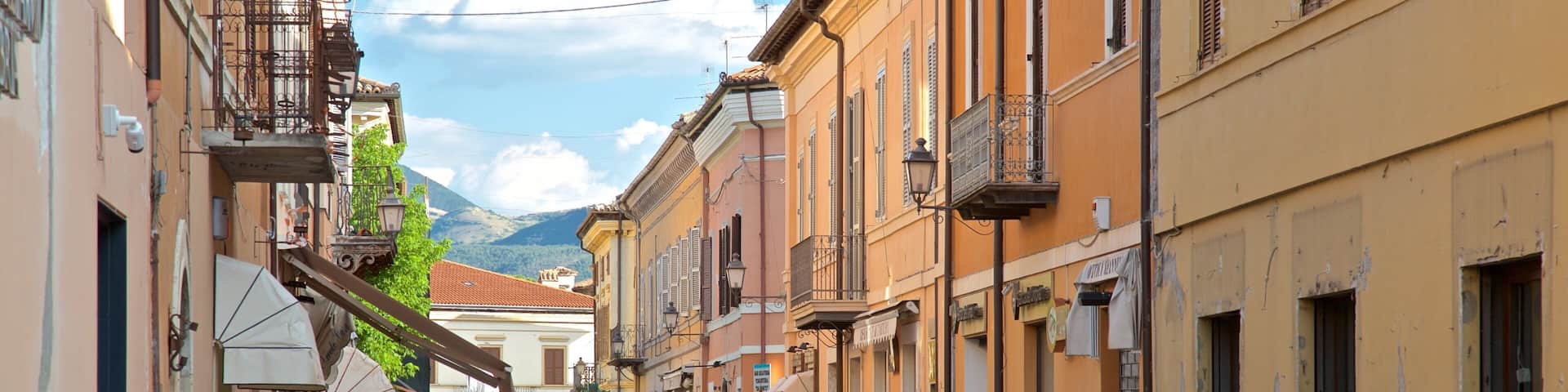 Norcia which includes street scenes as well as a couple