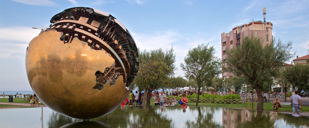 Pesaro featuring outdoor art