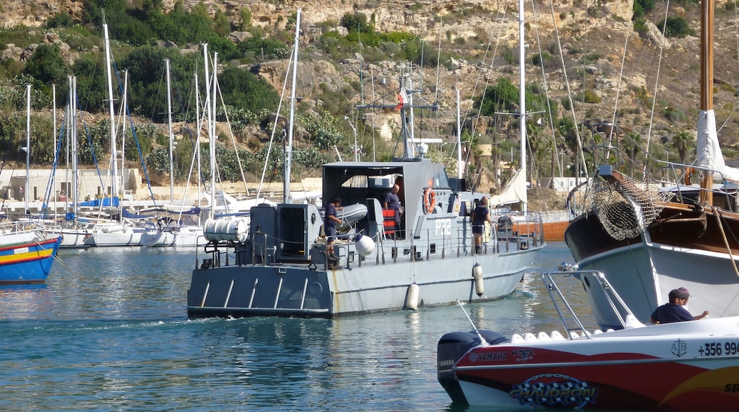 AFM BREMSE CLASS PATROL VESSEL Built in 1971/2 for the ex-DDR Sea-border Guard. It was transferred from the Federal Republic of Germany in 1992 to Malta works around Gozo. Picture taken in the harbor of Mġarr. (http://www.afm.gov.mt/p32?l=1)