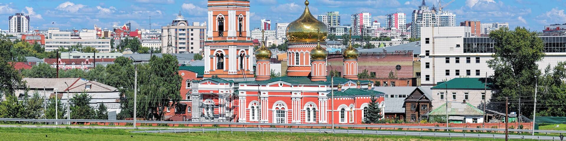 Znamensky Cathedral in Barnaul, Russia