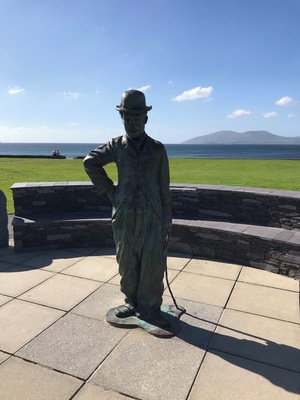 Statue of Charlie Chaplin in Waterville, County Kerry, Ireland on the Ring of Kerry. His family took holidays here for many years. There is still a home they owned here. #History
